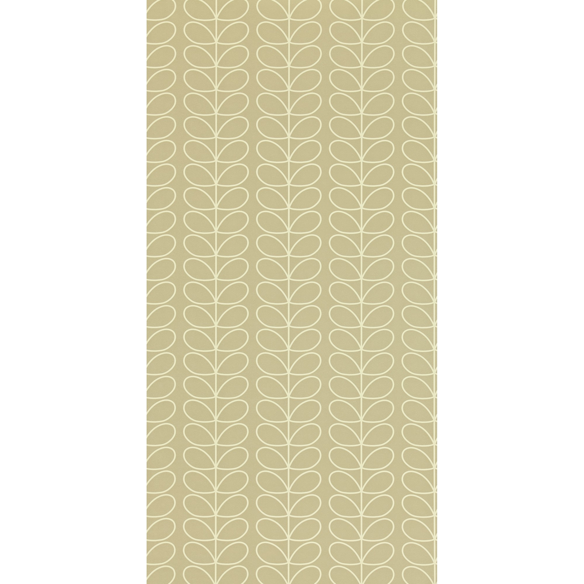 Linear Stem Wallpaper 110397 By Orla Kiely Stone Beige